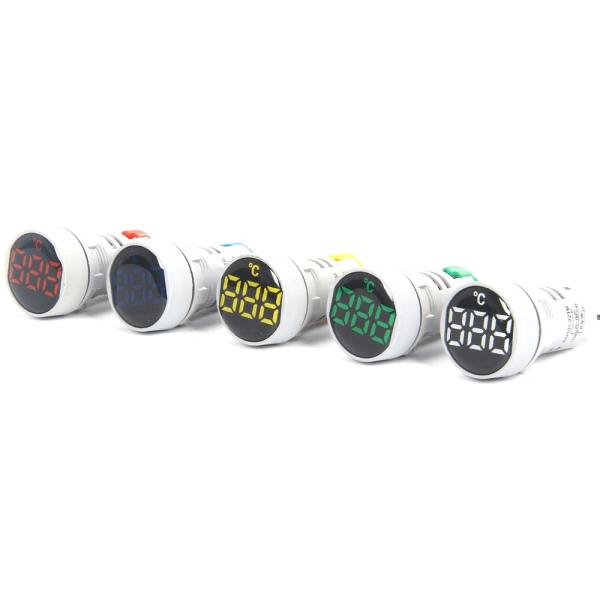 Cheap 22mm Round Temperature  Indicator Light meter with crystal cover for sale