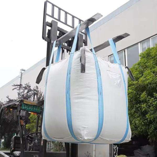 Heavy Duty Bulk Ton Bag Belt Flat Bottom With Reinforced Sling UV Treated