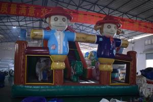 Scarecrow Themed PVC Bouncy Castle , Inflatable Farm Fun Kids Bounce House