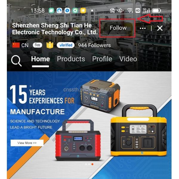 1110wh Backup Lithium Battery Portable Power Station 300000mAh 1000 Watt Power Bank