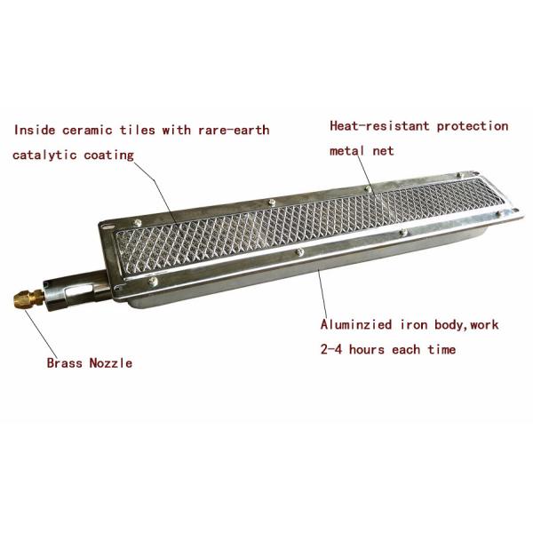 HD400 Gas BBQ Grill Burners Smokeless Flameless Aluminized Steel
