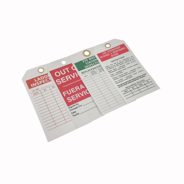 Custom Design Logo Plastic Tag PVC Rectangle Waterproof Warning Sign Lockout Tag