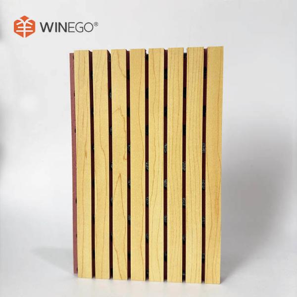 Cheap Fire Retardand MDF Grooved Acoustic Panels Melamine Finish For Wall Decoration for sale