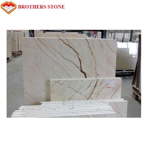 Cheap Floor Decor Sofitel Gold Marble Stone Tile With Polished Surface Finishing for sale