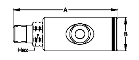Industrial Interchange pushbutton safety coupling is designed for use with compressed air Pneumatic Quick Coupling