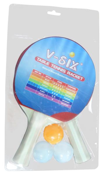 Cheap Long Handle Table Tennis Bat Set With 3 Star ITTF Rubber 1.5mm Wood Board for sale