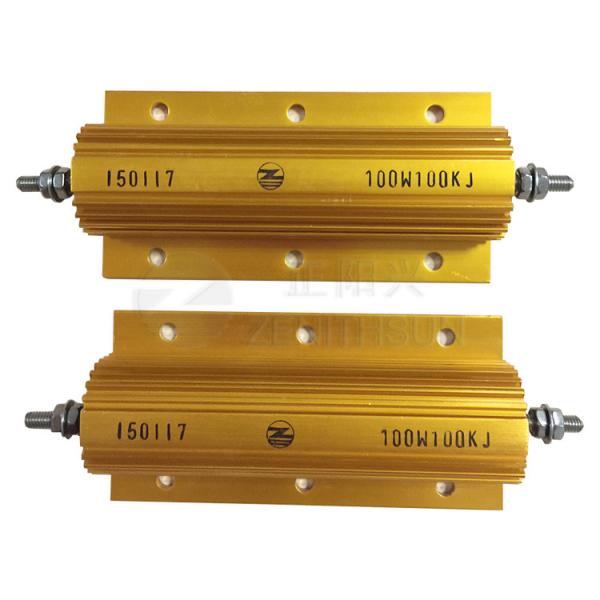Gold Aluminum Housed High Power Resistor Wirewound Led 100W Load Resistor