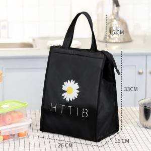 OEM Custom Logo Insulated Cooler Bags Black Waterproof Cotton Freezer Bags