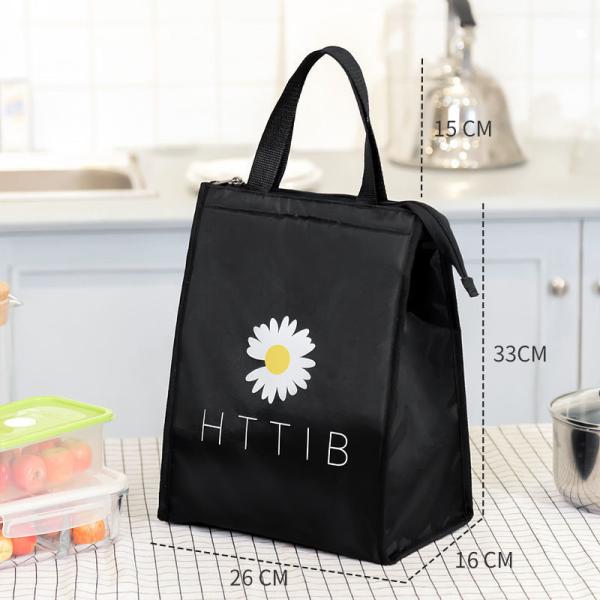 Cheap OEM Custom Logo Insulated Cooler Bags Black Waterproof Cotton Freezer Bags for sale