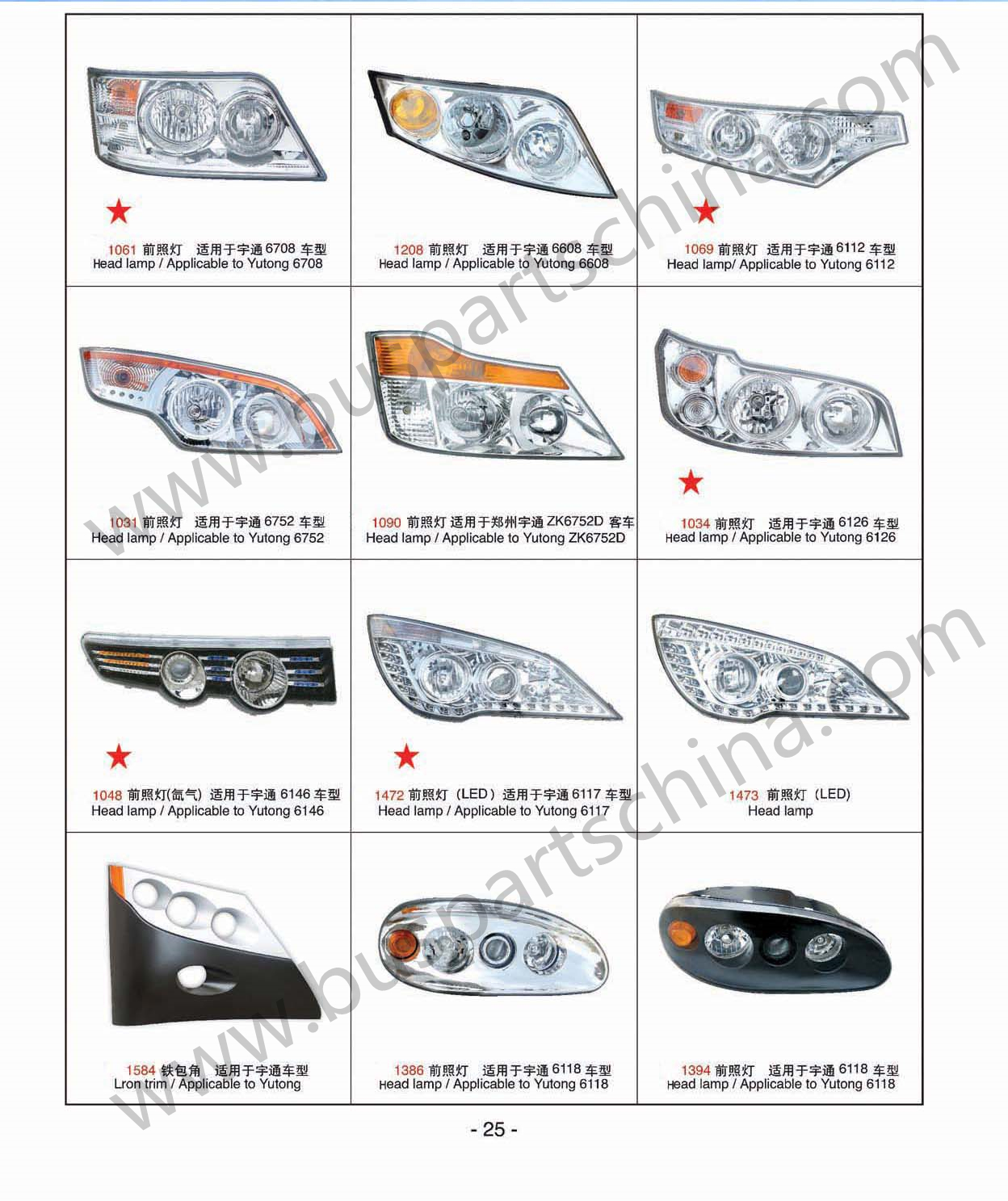 Higer Bus Rearview Mirror Bus Auto Parts Bus Side Mirror
