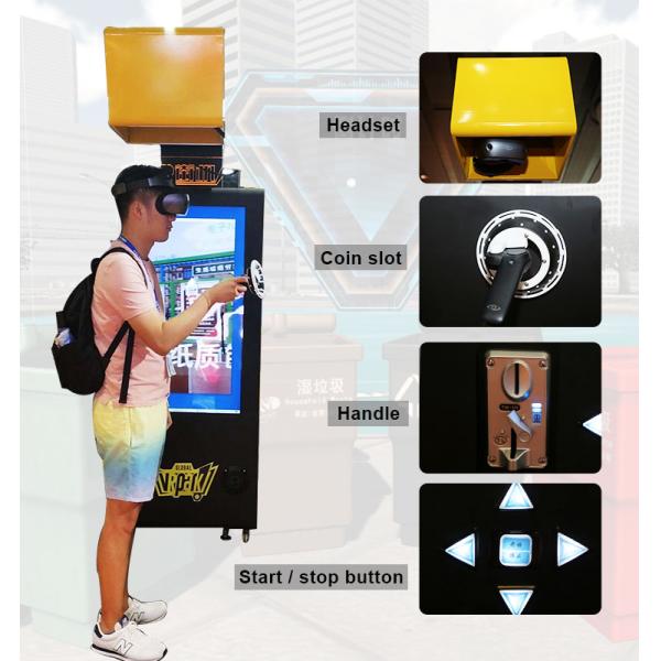 55 Inch Big Screen 9D VR Arcade Simulator With Multiplayer Shooting Game