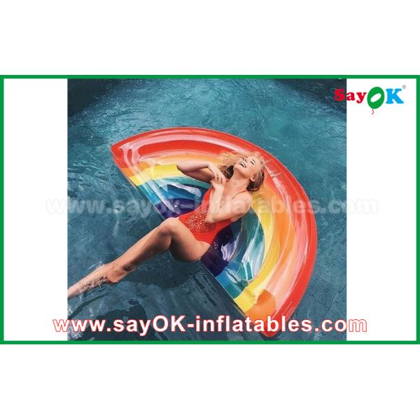 Yellow / Red / Fruit Slice Pool Float Raw Inflatable Pool Toys For Swimming