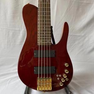 Best Custom Natural Wood Burl 5 Strings Electric Bass Guitar Maple Neck Through Ash Body wholesale