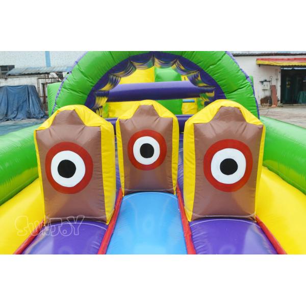 Commercial 0.55mm Plato Inflatable Obstacle Course For Kids