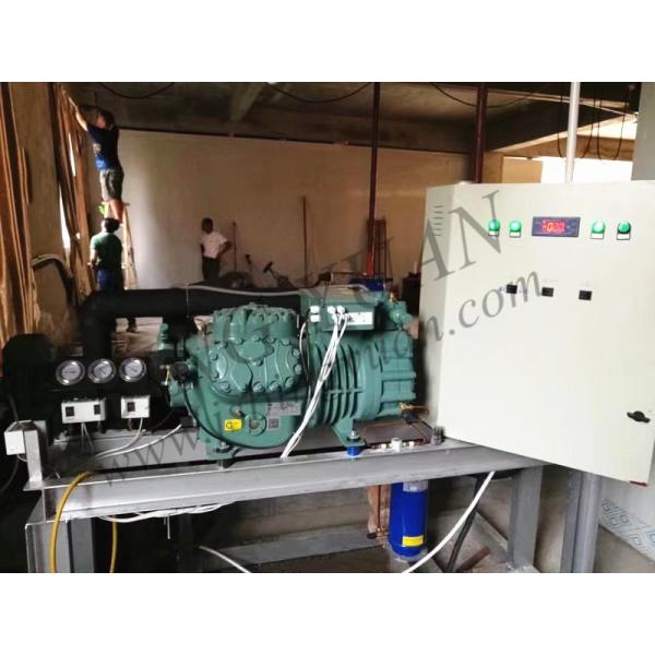 R404A 124.3KW 380V 25KG Commercial Ice Maker Machine , Commercial Ice Cube Machine