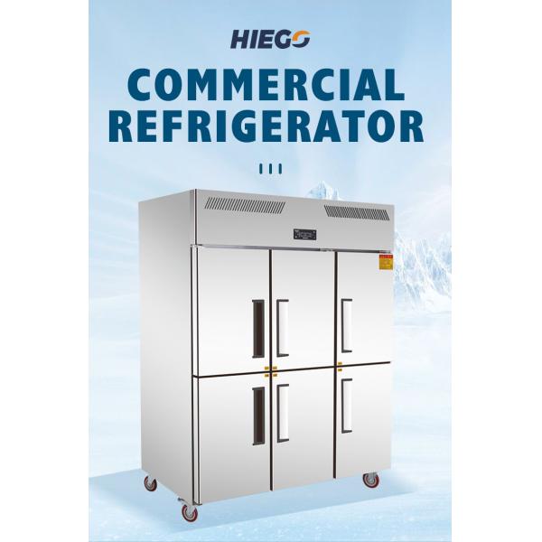 210W 500L Double Doors Upright Freezer Commercial Refrigeration Equipment