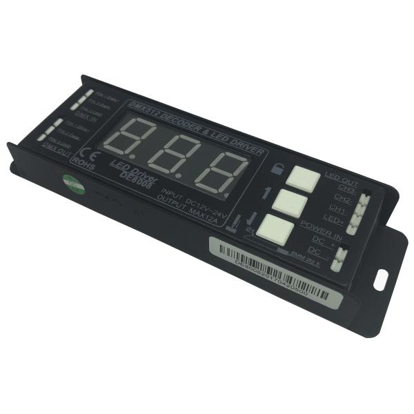 Cheap RGB 3 Channel LED DMX Decoder , DMX512 LED Controller 12V For LED Strip Light for sale