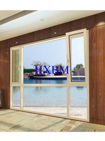 Cheap Wood Grain Color UPVC Windows And Doors Flame Retardant For Building Designers for sale