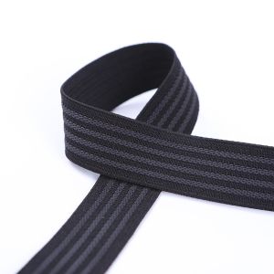 Best Woven Rubber Anti Slip Webbing 25mm Black Elastic Band For Sewing wholesale