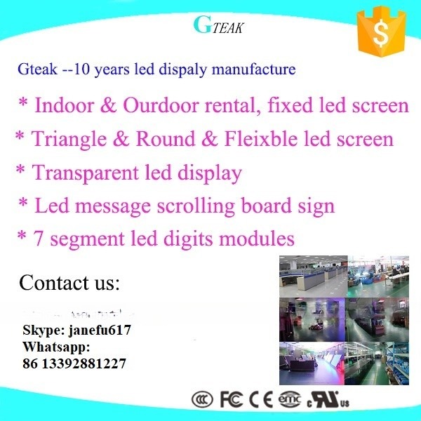 multi-color 6 digit 7 segment digital led clock display screen