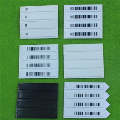 White / Barcode / Black EAS Labels For Clothing Anti Theft Sew In Tag