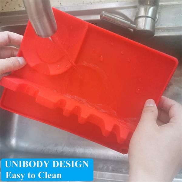 ODM Silicone Spoon Rest 4 Slot Design Multifunction Spillresistant