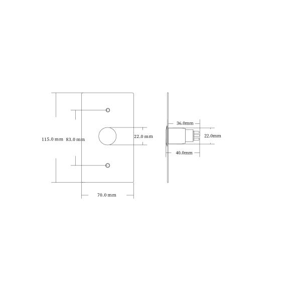Stainless Steel Door Release Push to Exit Button with LED Indication