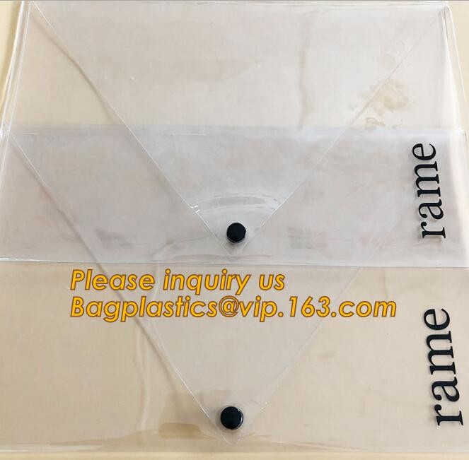 Factory Custom made Environmental PVC clear packaging toy storage handle bag,plastic tote packaging bag with handles fro
