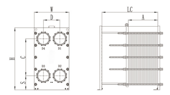Plate Type Heat Exchanger Water Heating