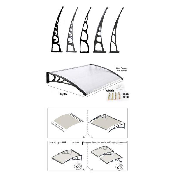 ISO9001 Rainbow Canopy Polycarbonate Roofing Sheet