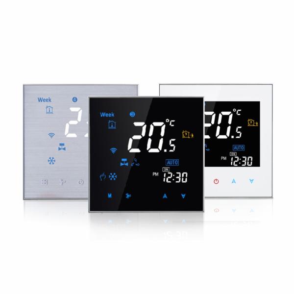 Digital fan coil thermostat LCD touch screen wireless WiFi smart thermostat for