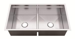 Double Big Bowl Low Divide Sink Fast And Easy Drainage With Pitched Sink
