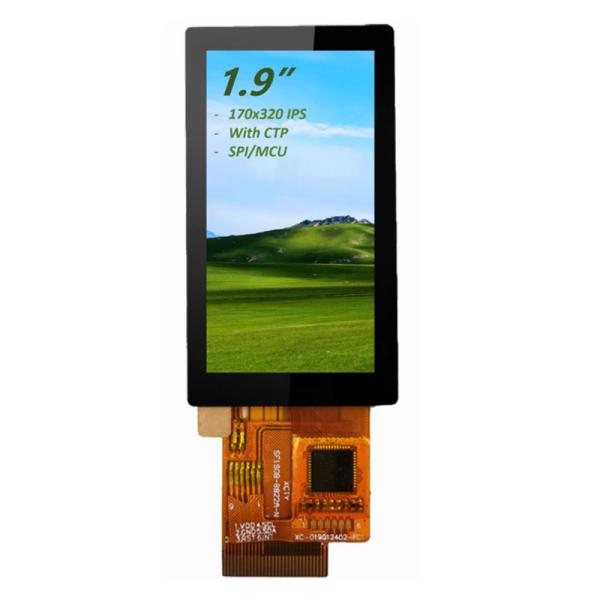 Cheap 1.9" IPS TFT LCD Touch Screen 170x320 Full Viewing Angle With CTP And SPI/MCU Interface for sale