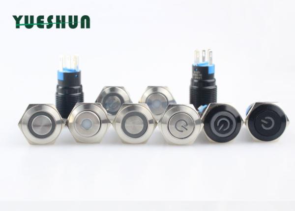 Cheap High Security Waterproof Push Button Switch 16mm , IP67 Push Button Switch for sale