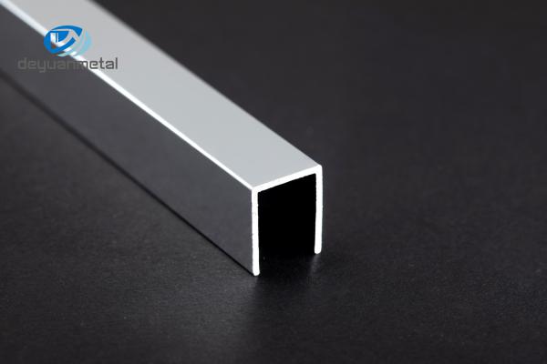 Cheap 6063 Aluminum U Profiles , Electrophoresis U Shape Aluminum Extrusion for sale
