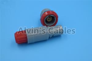 China LEMO 2 Pin Connectors Pin Pin 1P PAA / PLA Plastic Plug In Pin Socket 40 Degree Dual Positioning on sale