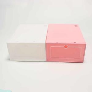 Best Dustproof Hard Plastic Shoe Boxes , Sturdy Shoe Box Containers 33*24*13.5cm wholesale