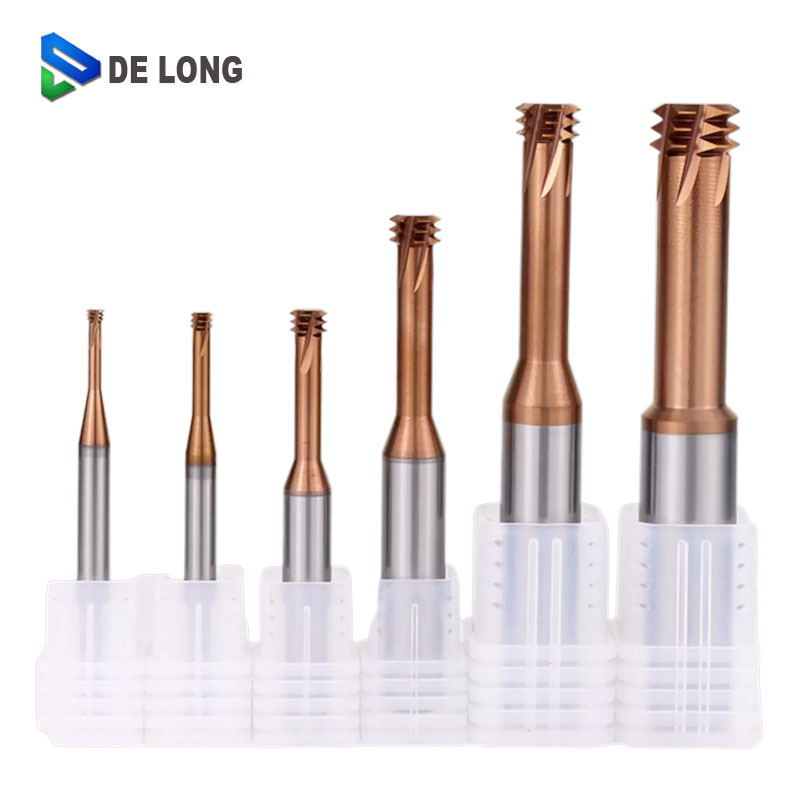 High-Precision 3-Teeth Solid Carbide Thread Endmill with 55 Degree Helix Angle for Steel and Stainless Steel