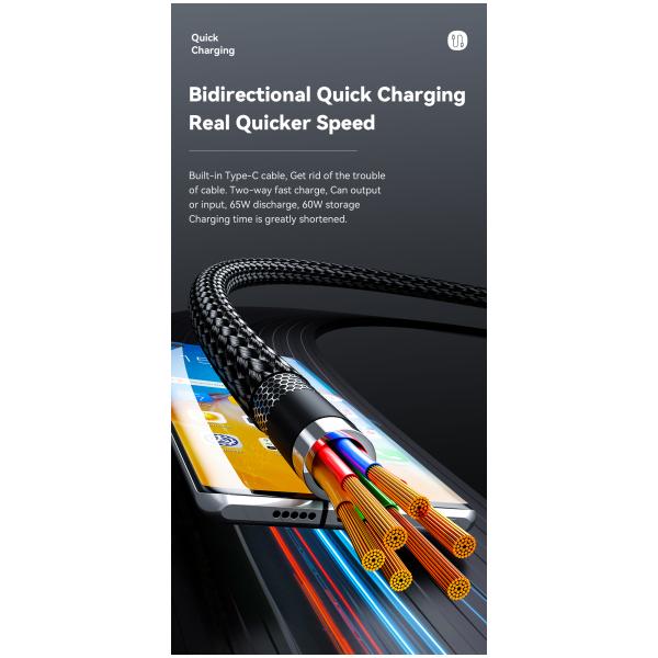 Aluminum Alloy C-C USB C To C Charging Cable 100W ES-X47 Series 1m 2m