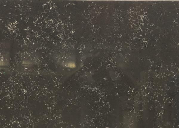 Cheap Kitchen Countertop Artificial Quartz Stone Black Color Polished Surface Bathroom Vanity Top for sale