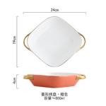 Salad Lasagna Rectangular Ceramic Baking Dish With Handle Multifunctional