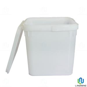 Best 23L Square Plastic Buckets Stackable Nestable With Lid wholesale
