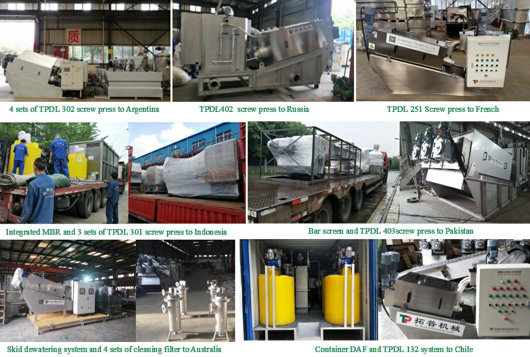 TPDL Wastewater Treatment Multi-Plate Screw Press for Stainless Steel 380V Dewatering