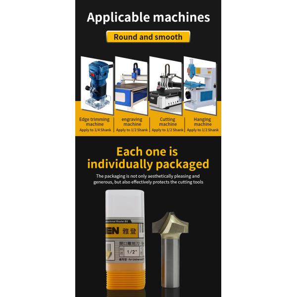 ARDEN Manufacturing Production "V" Type Slotting Cutter Wood Router Bits Manufacturers v Bit for Wood Cnc Router Milling Cutter