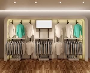 Best 2400mm Height Clothing Display Racks Slatwall Clothing Display Non Corrosion wholesale
