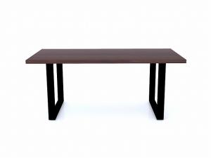 Metal Frame Solid Wood Standing Desk Polished For Office Home Furniture