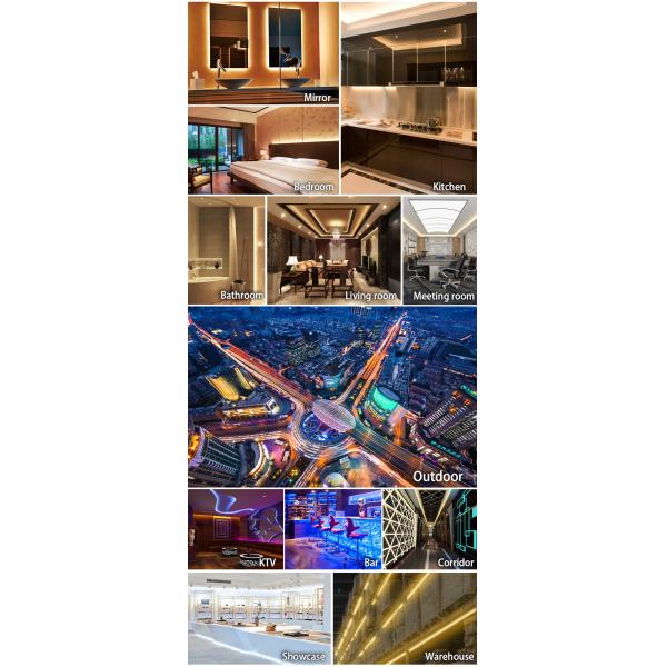 Flexible SMD 5050 LED Tape 120D CCT 2 In 1 Adjustable 3000k-6500k Warm White Cool White Dual Colors 10mm CCT