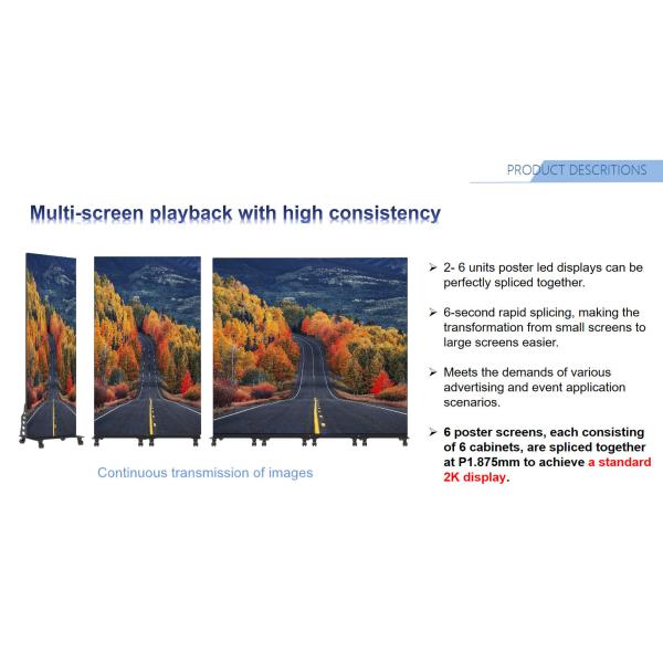All In One Frame-free Digital Poster Full Flip-chip Common Cathode Mini LED COB Poster Screen