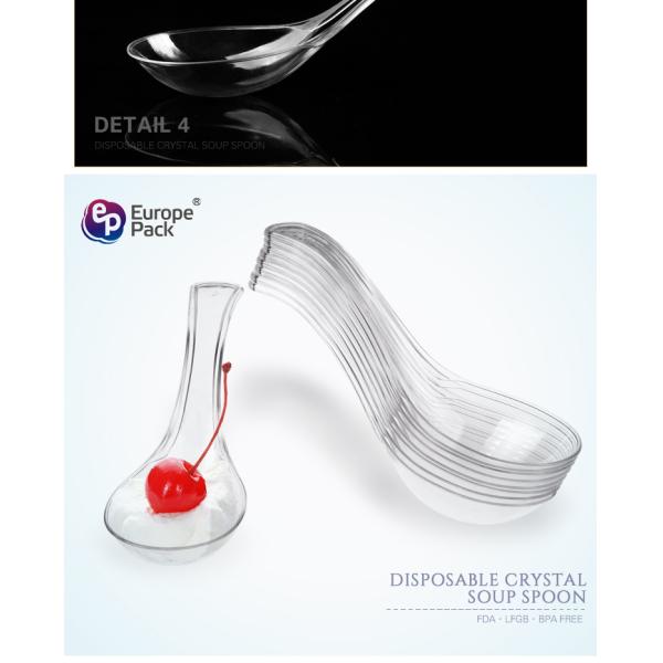 Wholesale alibaba most popular disposable crystal plastic scoop