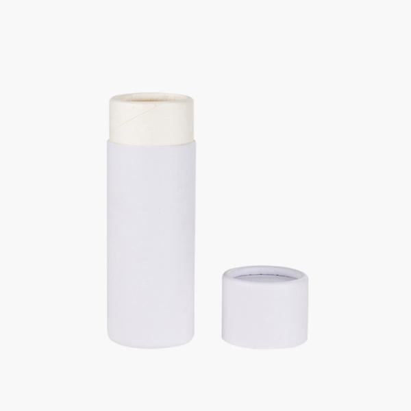 Cheap Cardboard Kraft Paper Tube Packaging / Gloss Paper Lip Balm Tubes With Lid for sale